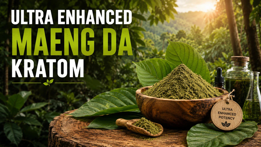 Ultra enhanced maeng da kratom in nature setting