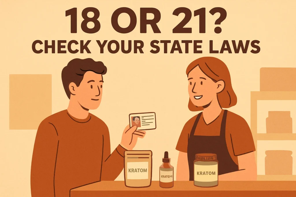 18 or 21 age check your states laws for kratom buying legal age
