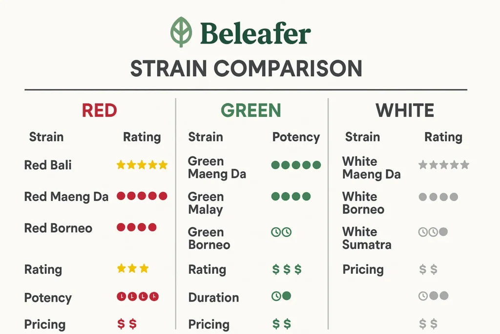 Beleafer Kratom Vendor Reviews Comparison