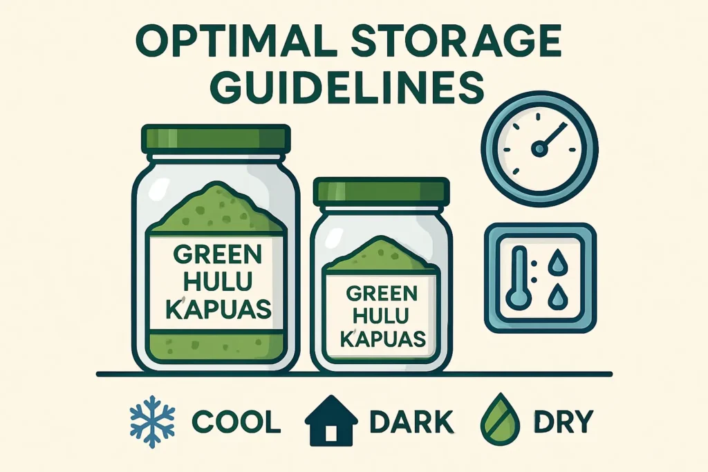 Green Hulu Kapuas Kratom Benefits and stroage guidelines