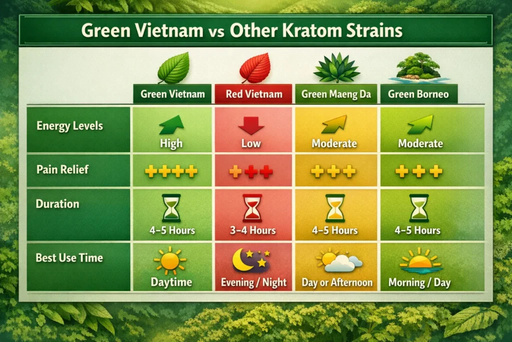 Green Vietnam Kratom and other strains