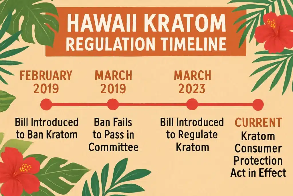 Timeline of Hawaii kratom regulations