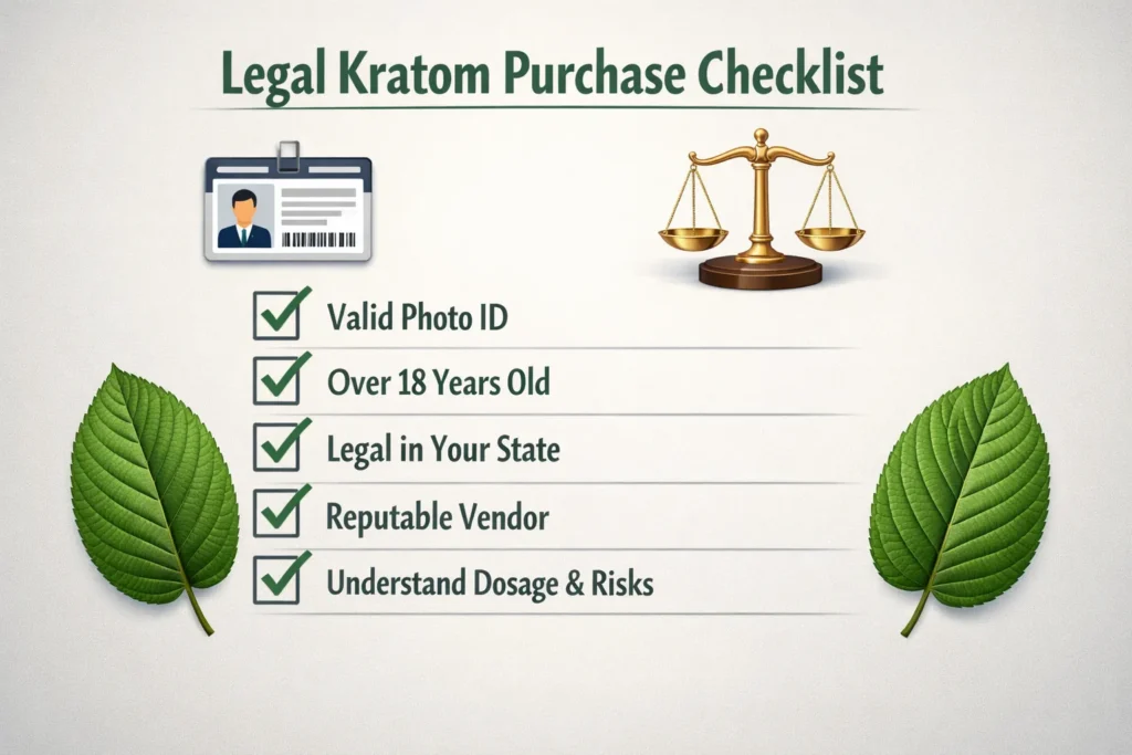 How Old To Buy Kratom and legal kratom purchase checklist