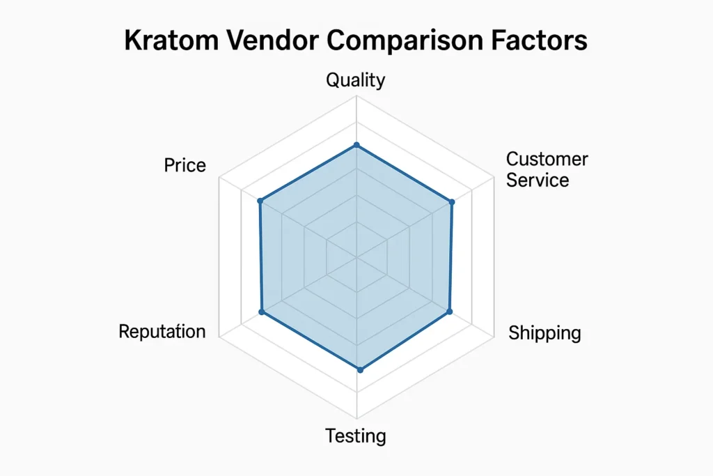 Kratom Vendors comparison facters