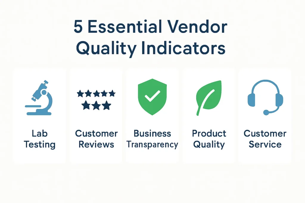 Five kratom vendor quality indicators listed