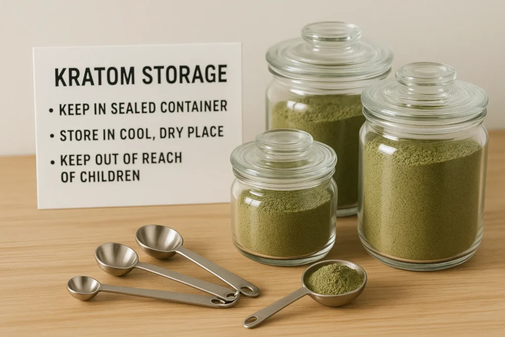 Red Borneo Kratom Storage