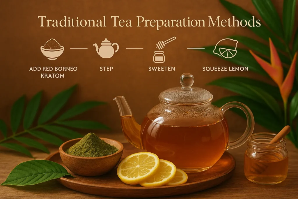Red Borneo Kratom tea methods