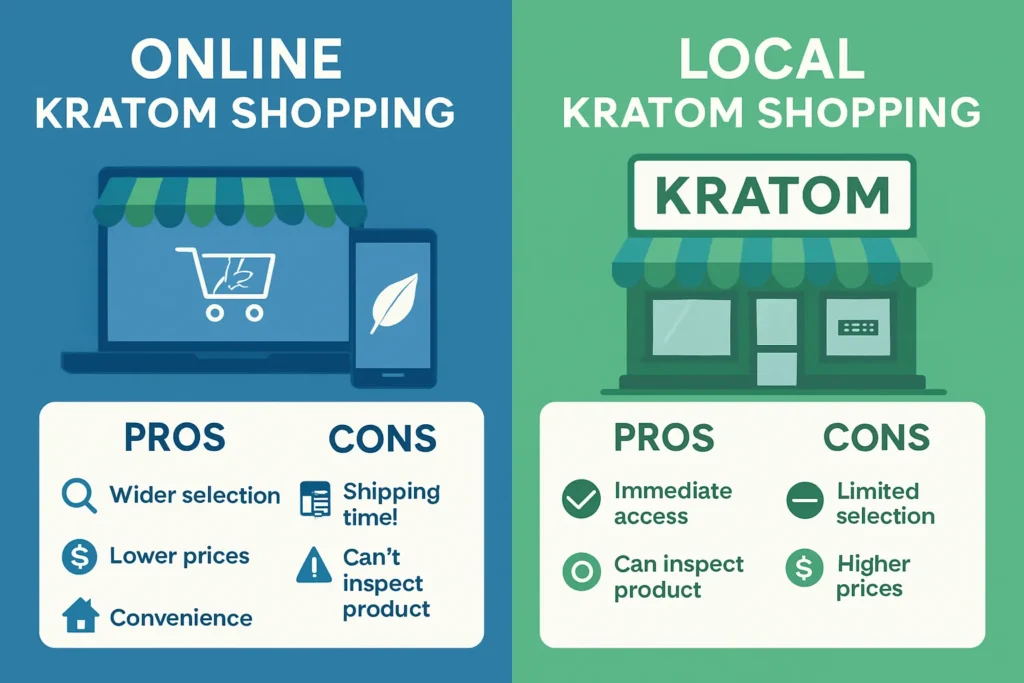 Where Do YAou Buy Kratom local shop vs online vendors