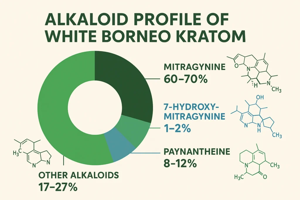 White Borneo Kratom Alkaloid profile