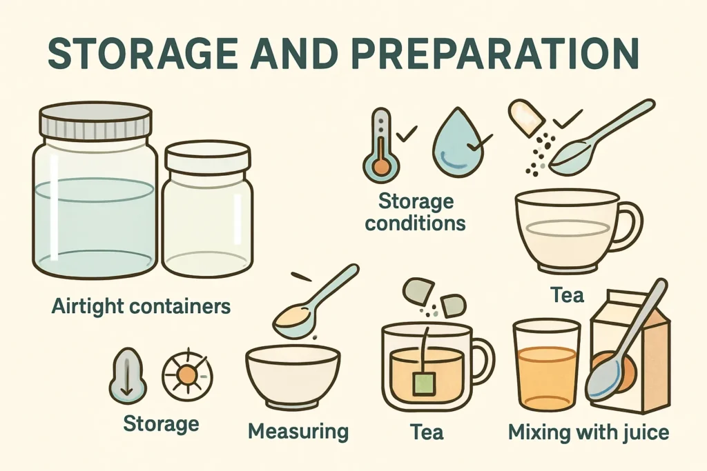Storage and preparation of kratom