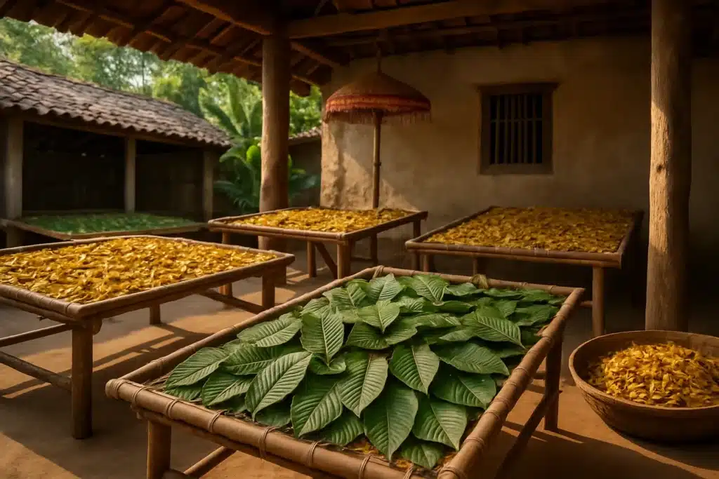 Yellow Hulu Kapuas Kratom Processing