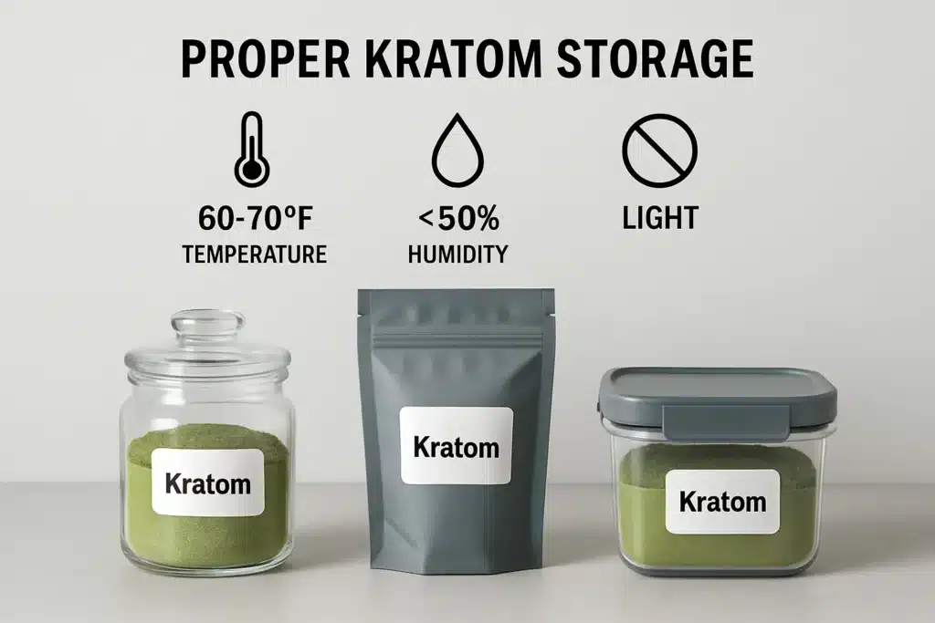 Yellow Hulu Kapuas Kratom storage