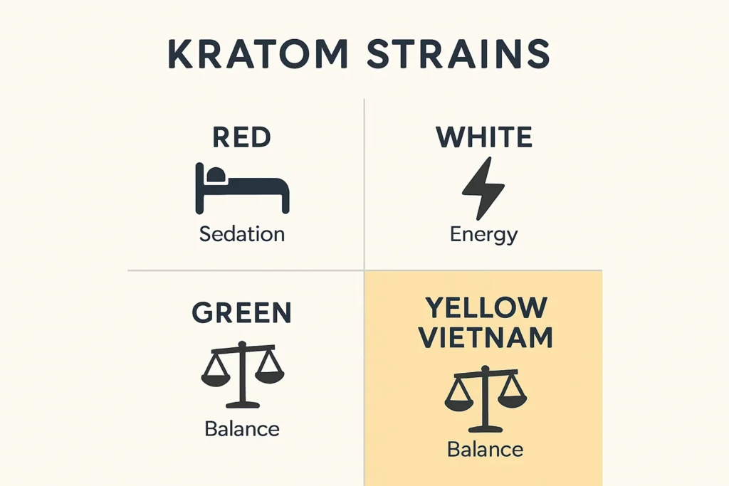 Yellow Vietnam Kratom and other strains