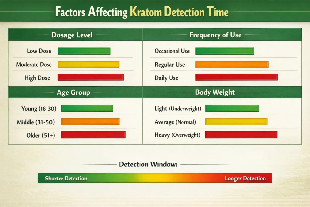 factors affectting kratom detection time