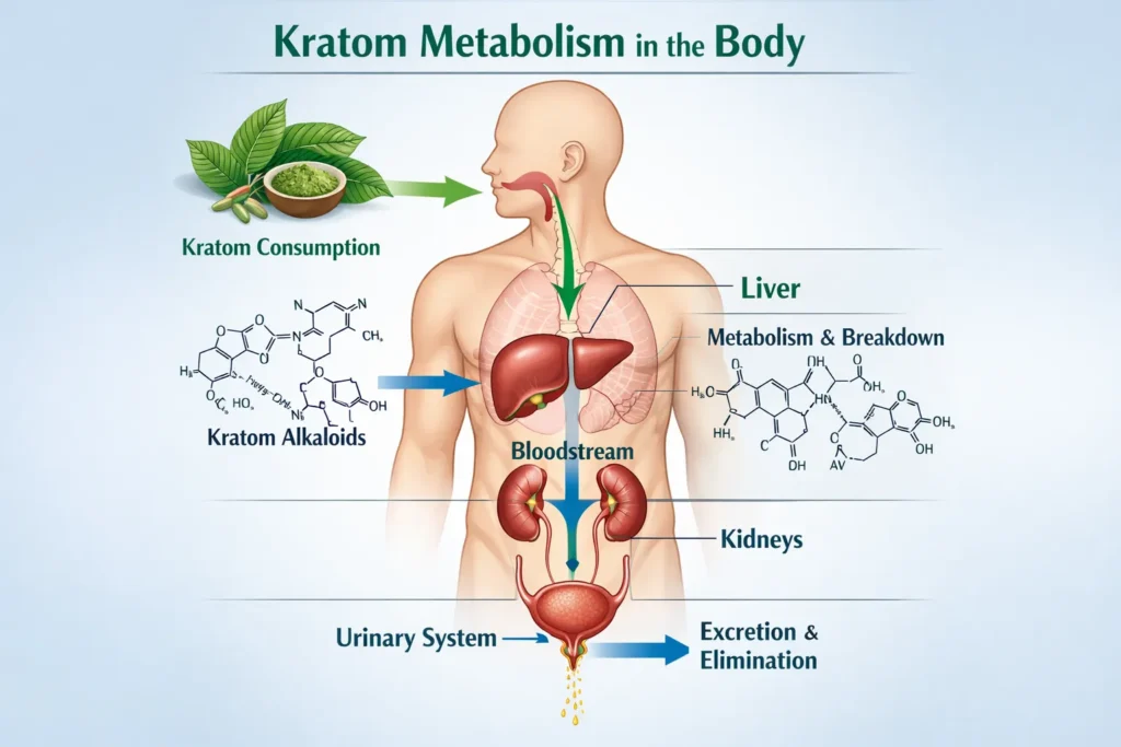 kratom metbolish in the body