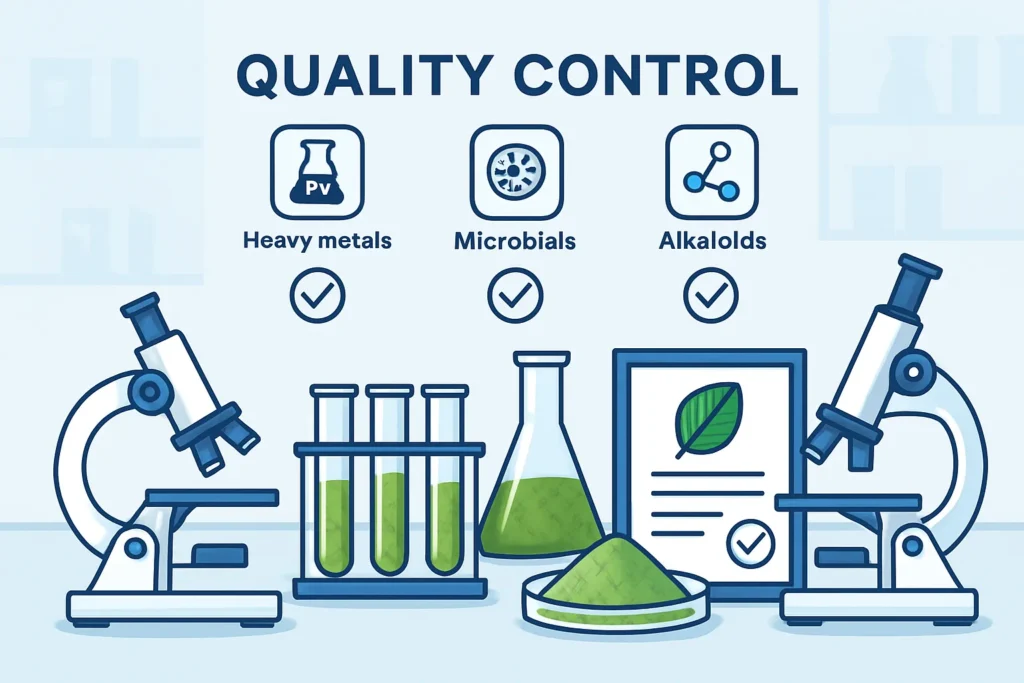 Laboratory quality control for herbal products
