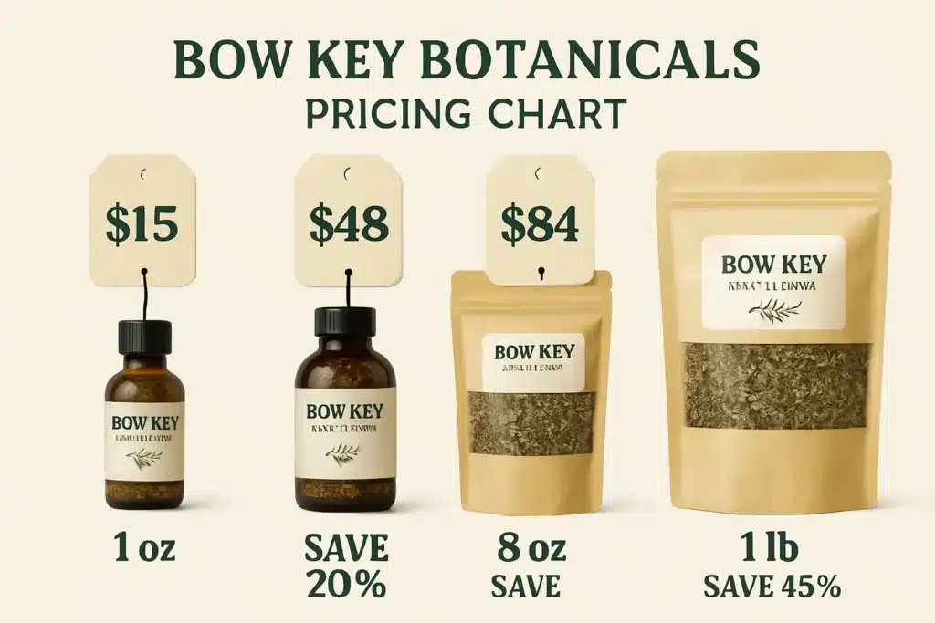 Bow Key Botanicals Kratom Vendor Review and products, pricing