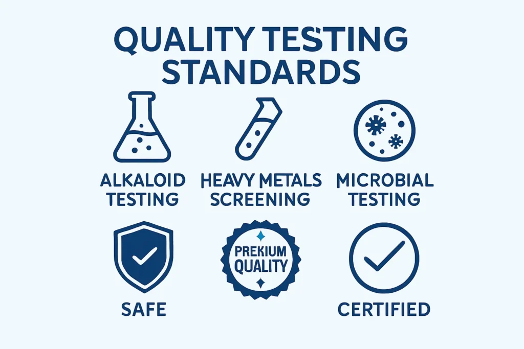 Quality testing standards for safety.