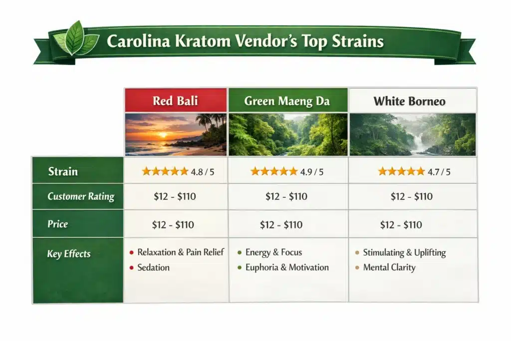 Carolina Kratom Vendor lab tested