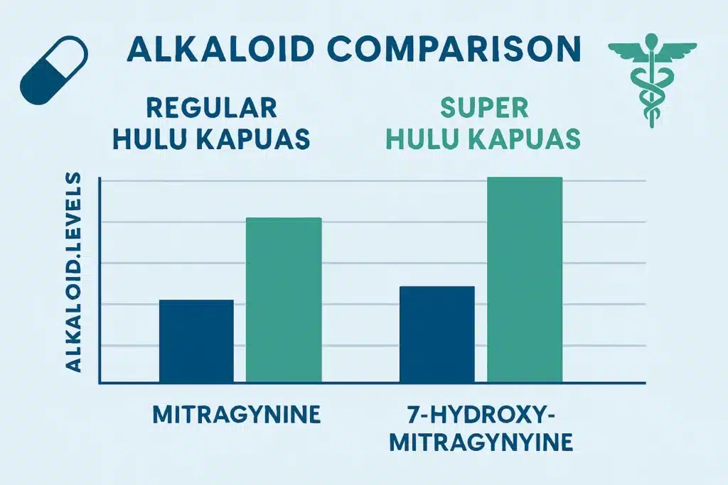Super Hulu Kapuas Kratom alkaloid comparison