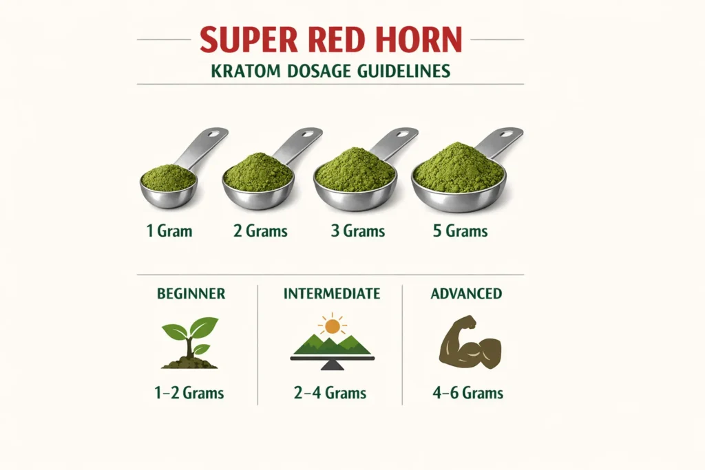 Super Red Horn Kratom dose