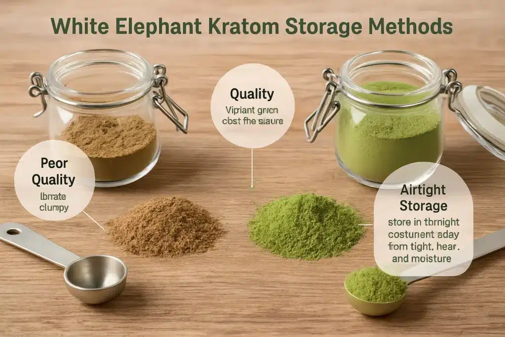White Elephant Kratom use and storage