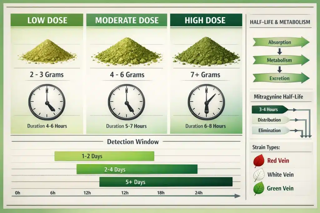 detection by kratom dosage