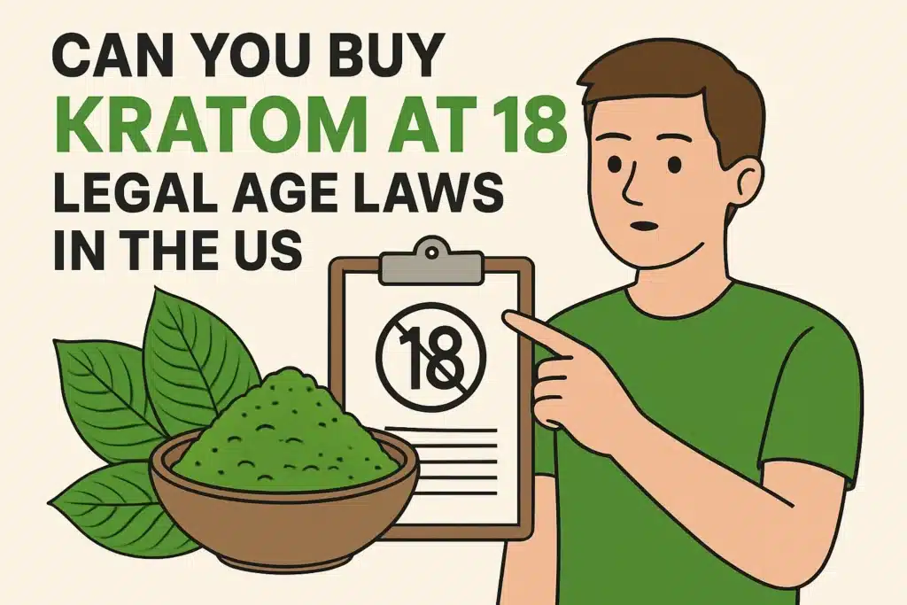 Kratom legal age information graphic
