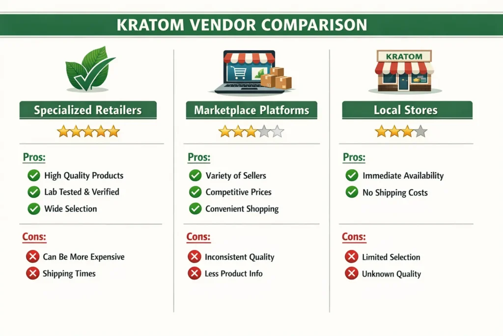 kratom vendors comparison