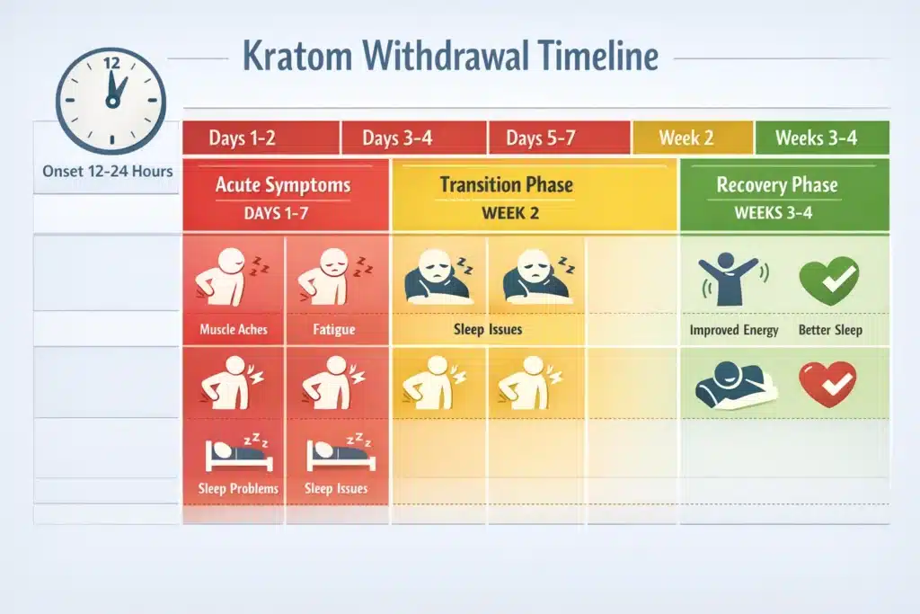 kratom withdrawal timeline